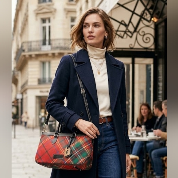 Dooney & Bourke Handbags - Dooney & Bourke Red and Black Satchel
